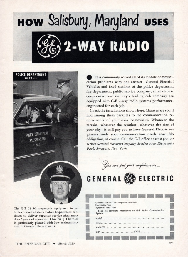 The American City, March 1950.  The GE Radio System in Salisbury